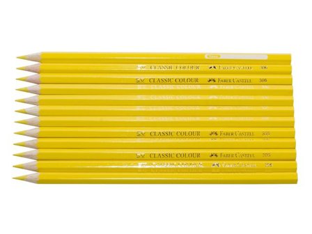 FABER-CASTELL Färgpenna, Classic, sexkantig pennkropp, gul 12/fp - Lyreco - Skola och förskola - Pennor och tillbehör - Färgpennor - Standard