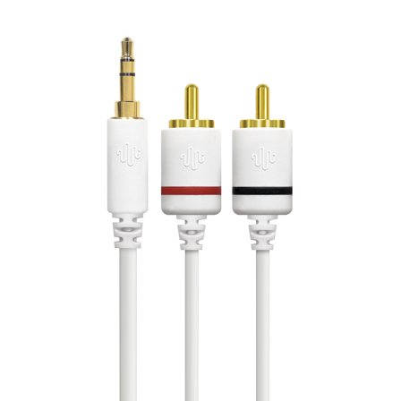 Essentials Classic Minijack - RCA Minijack-kabel - Vit