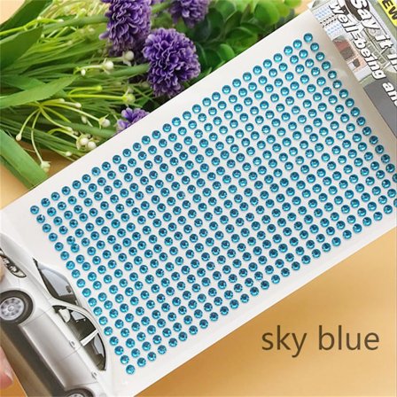 504 st/ark Strassklistermärken Diamant HIMMELBLÅ