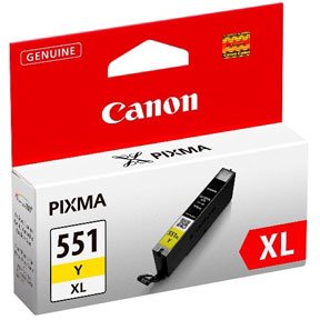 Canon-CLI-551 XL Yellow-Canon CLI-551XL Gul blekkpatron-Printing ink, toner & paper-Blekkpatroner
