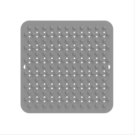 Firkantet skridsikker silikone bademåtte til brusebad