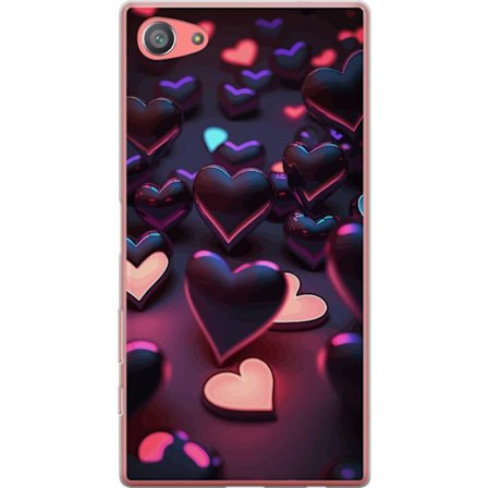 Kompatibelt Mobildeksel til Sony Sony Xperia Z5 Compact Midnattshjerter