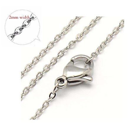 Rostfritt stål HALSBAND KedjaHalskedja 55 cm Stainless Steel