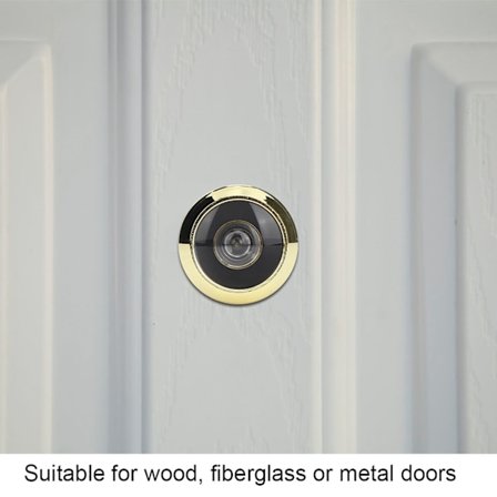 Tyverisikkert dørkikkhull med 220 graders synsvinkel og bakside for hjemmet (gull)