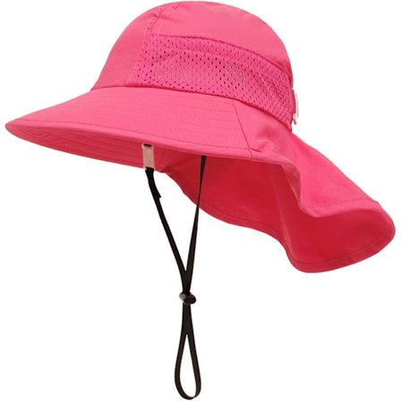 Rosa Röd(M)Baby Solhatt Flicka Pojke Halshatt Skydd Barn Hink Hattar Andningsbar Baby Flicka Strandhatt Småbarn Sommarhatt