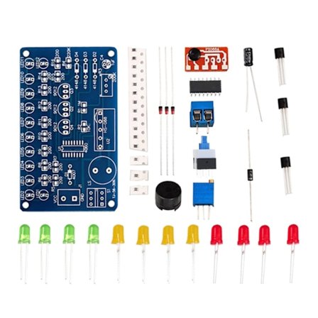 Elektronisk LED Blinkende Lys Loddeøvelse Brett PCB DIY Kit