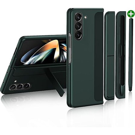 Fodral för Samsung Galaxy Z Fold 5 med S Pen, utbytbart S Pen-hållare och stativstöd Trådlös laddningsfodral för Samsung Z Fold 5