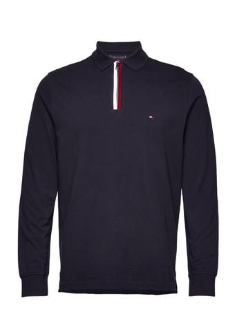 Rwb Zip Regular Ls Polo Polos Long-sleeved Navy Tommy Hilfiger