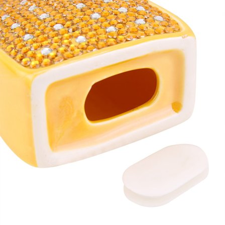 Moderne Enkel Diamantformet Ananas Keramisk Sparegris Boligindretning Fødselsdagsgaver (Guld)