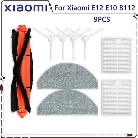 Til Xiaomi støvsuger S20 E12 E10 B112 fejerobot støvsuger hovedbørste sidebørste moppeklud HEPA filter reservedele