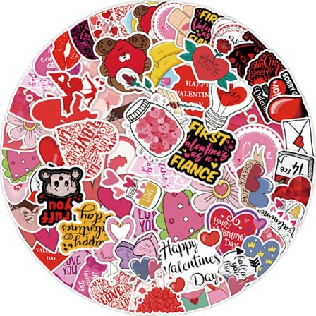 50 st klistermärken - Happy Graffiti Stickers