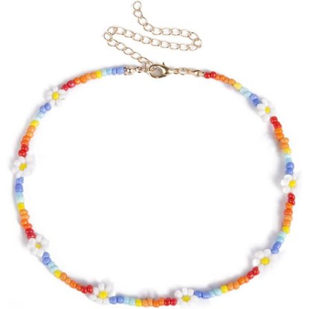 Perlekjede Choker Halskjede Blomster Halskjede Smykker