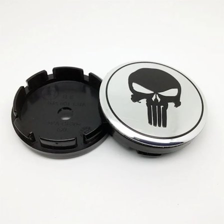 4 stk. 56 mm For Skull Punisher Bilhjul Senterkopp Nav Emblem Badge Styling Støvtett Deksel