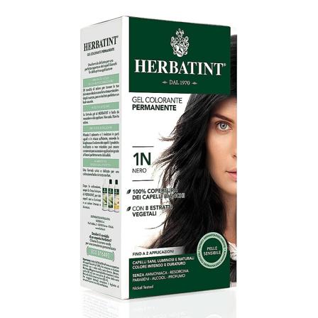 Herbatint Hårfarve 1N Black, Hår, Hårfarve, Permanent Hårfarve