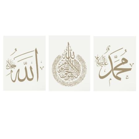 3 Kehyksetön islamilainen arabialainen pohjoismainen kuuma kangasjuliste islamilainen maalaus