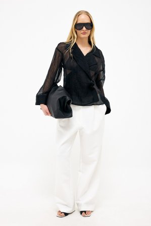 NA-KD Chemise cache-cœur transparente - - Noir - EU 40