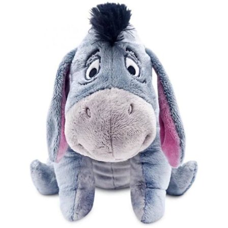 Virallinen Eeyore-pehmolelu, keskikokoinen, 11 tuumaa, Winnie the Pooh -aiheinen, pehmoinen lelu pörröisellä harjalla ja irrotettavalla hännällä