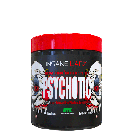 Komplett PWO Insane Labz Psykotisk Pre-Workout 35 portioner , Apple - Bodyman.dk