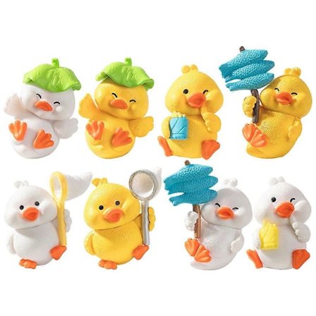 8 stk. Mini Resin And Lille Dyrefigur Miniature Andefigur Lille Dyrefigur