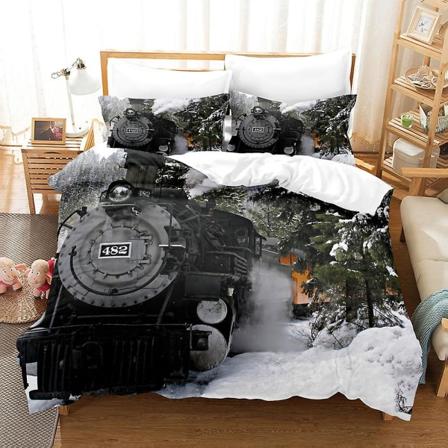 3D- printed junan vuodevaatteet set cover Cover tyynyliina lasten lahja väri 1 140x210cm