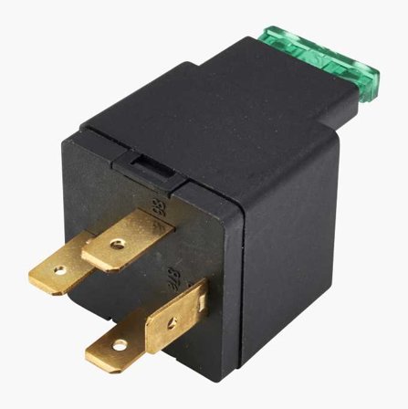 Enkelrelä med säkring slutande 30 A