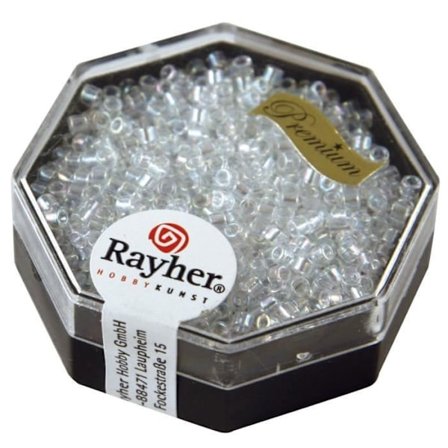 Perle - Miyuki - Delica - 2,2 mm - Transparent aurora borealis - Japanskt glas