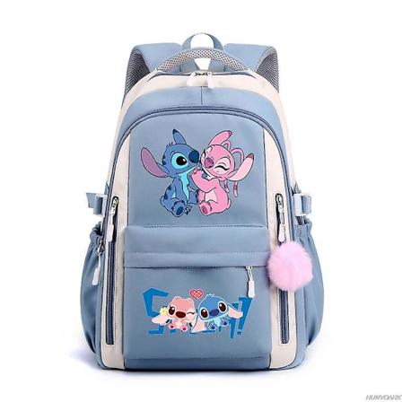 Lilo og Stitch Ryggsekk Kvinner Menn Høy Kapasitet Vanntett College Skolesekker Trendy Kvinner Menn Laptop Skolesekker[HK] multi