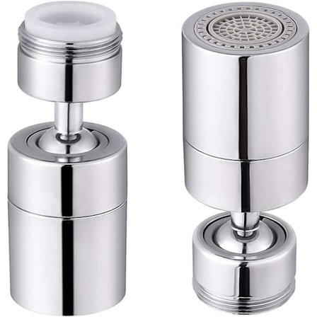 Blandare Luftare 360 Swivel 2 Lägen Justerbar Badrum Köksblandare Tillbehör - 24mm Hanegänga