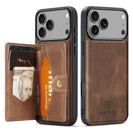 iPhone 17 Pro Plånboksskal 4 Kort + Sedlar