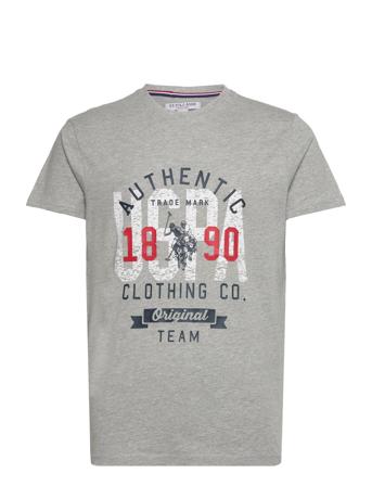 Uspa T-Shirt Atlas Men Kortermet Skjorte Grå U.S. Polo Assn.*Betinget Tilbud