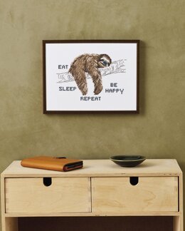 Stickpackung Bild Eat, Sleep, Be Happy-Repeat - Permin