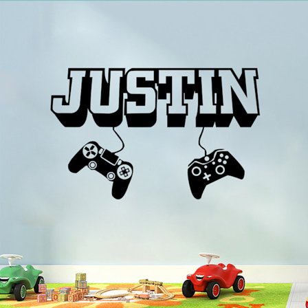 Väggvinyldekal Heminredning Dekal 3D Personligt Namn Pojke