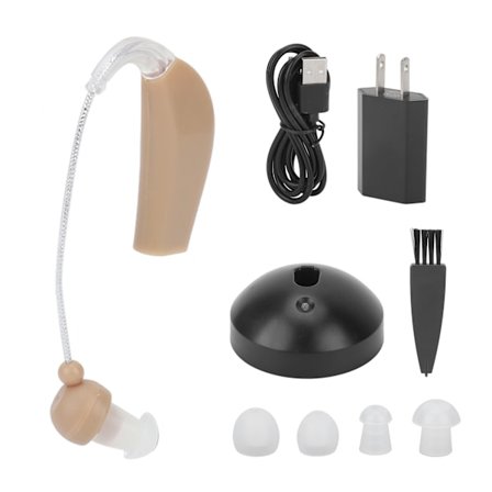 Ladattava äänenvahvistin, mukava käyttää, selkeät äänet, melunvaimennus, kuulolaitteet, US-pistoke 100–240 V