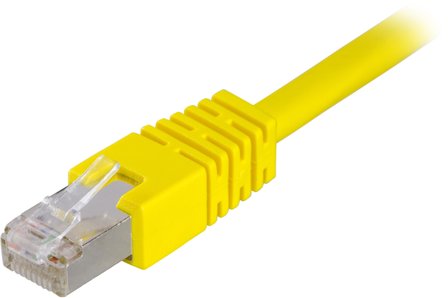 Deltaco Koblingskabel - RJ-45 (hann) til RJ-45 (hann) - 50 cm - FTP - CAT 6 - gul