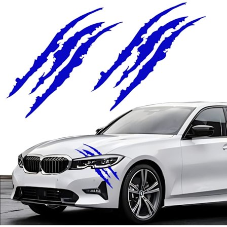 2 stk. Klo-Mærke Dekaler til Biler. Forlygte Bilsticker Striber Ridse