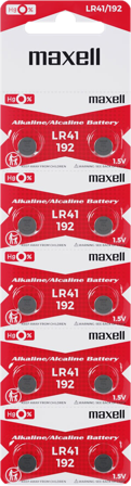 MAXELL LR 41 batteri - 10 x LR41