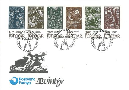 Færøerne 1984 - AFA 100-105 - FDC