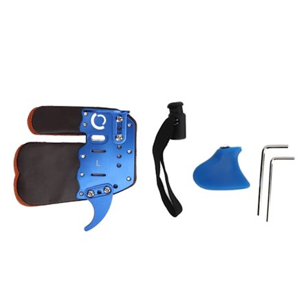 Rustikk lær bueskyting fingertab høyre hånd bueskyting fingerbeskytter for skyteøvelse utstyr L passer 20‐21CM håndflate til fingertupp