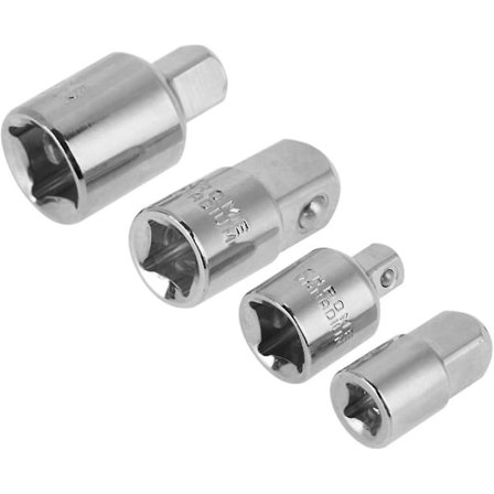 Piao 4-pack Socket Adapter och Reducer, Krom-Vanadium Stål Impact Adapter Reducers, Skiftnyckel Adapter Socket Adapter