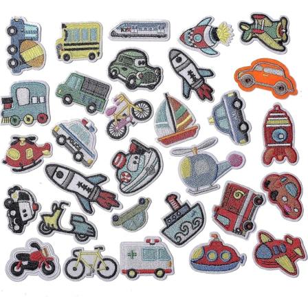 Diverse dekorative trafikklapper - 30 pakker, DIY Stryk på brodert tilbehør til jakker, hatter, ryggsekker