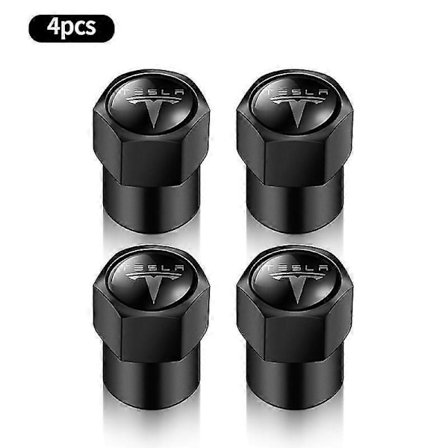 4 stk. Dækventilhætter til Tesla Model S/X/3/Y, Roadster, Cybertruck, Vandtæt