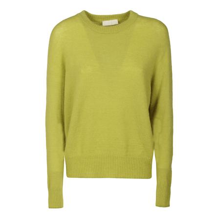 Momoni, Round-neck Knitwear Zielony, Kobieta, Rozmiar: S