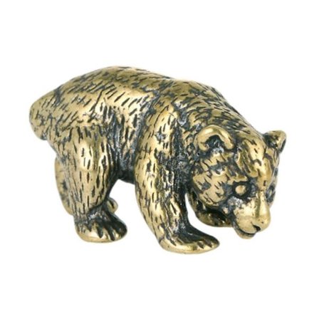 Mini Kobber Messing Bjørn Statue for Bil Hjem Kontor Skrivebordsdekor