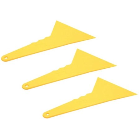 3X Bilrude Skraber Film Skraber Plast Gul Rengøringsværktøj 23.6X12.3cm