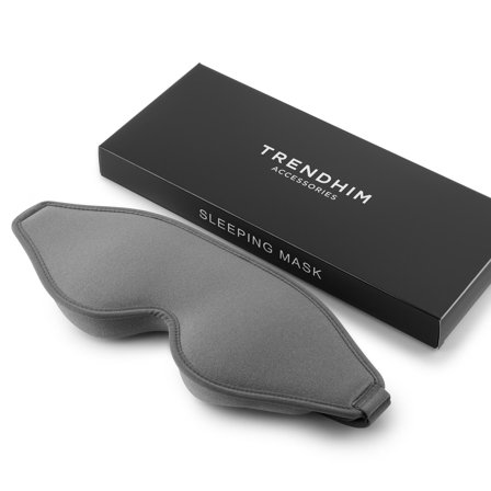 Graue ergonomische Baumwoll-Schlafmaske für Männer - Geschenke für ihn