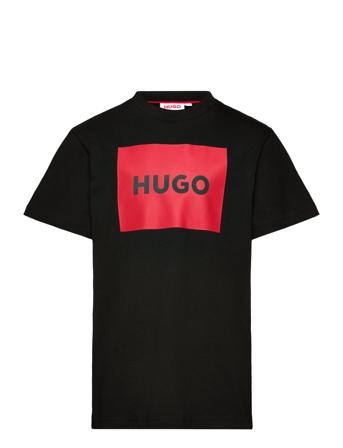 Short Sleeves Tee-Shirt Tops T-shirts Short-sleeved Black Hugo Kids