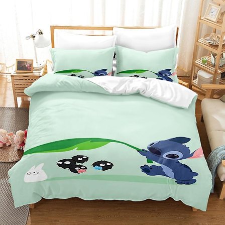 Sti03 Stitch 3D-tulostettu vuodevaatesetti, pussilakana, peittopussi, tyynyliina, lasten lahja