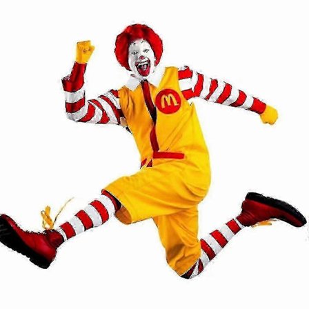 Ronald Mcdonald Clown Röd Gul Maskerad Vuxen Kostym Herr Rolig Halloween Karneval Party Cosplay Kläder[D]
