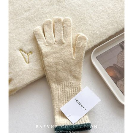 Høst/Vinter Varme Hansker, Fingerløse Berøringsskjermhansker, Beige