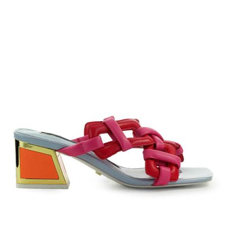 Kat Maconie, Madi Kicker Half Heeled Mule Roze, Dames, Maat:36 EU